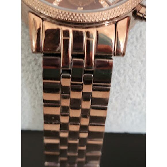 Michael Kors Women's Watch Ritz Brown Dial Brown Chronograph 6 1/2 Inch MK5547 - Picture 4 of 8